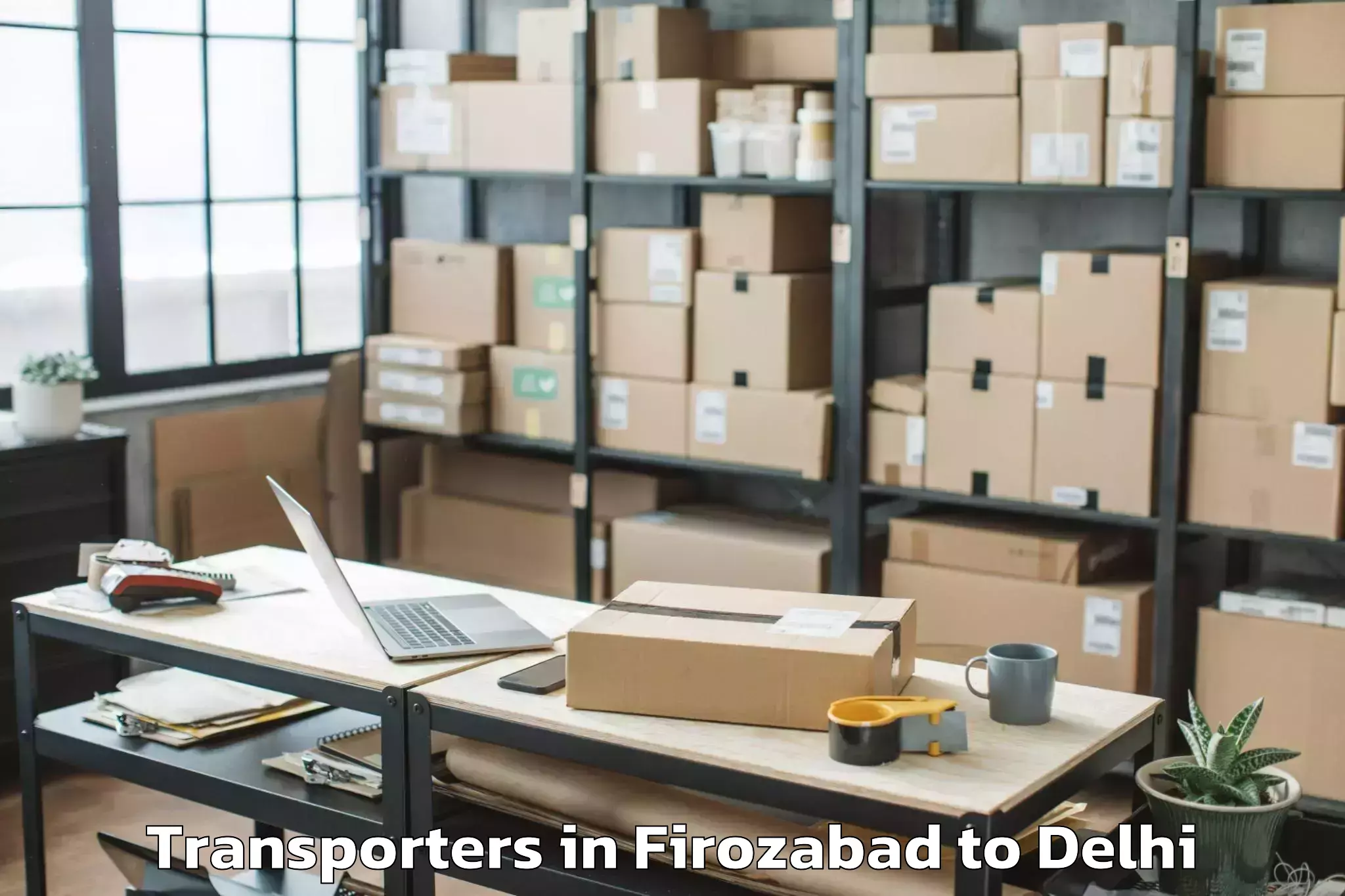 Top Firozabad to V3s East Centre Mall Transporters Available